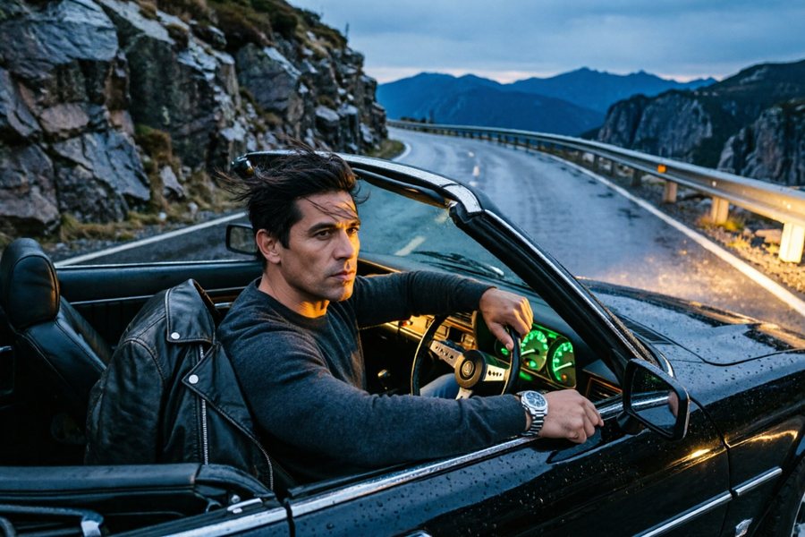 This is an athletic man with dark hair