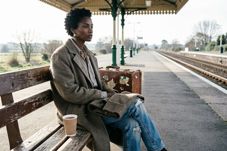 An early 1990s fashion editorial photograph in the style of The Face magazine, the dirty realism register